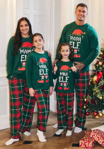 Family Christmas Print Long Sleeve Pajamas Matching Set Homewear