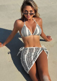 Women's Swimwear Fashion Sexy Three-Piece Bikini Set Mesh Skirt Set