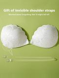Women's Thin Breathable Invisible Strap Shell Shape Push-Up Lace Bra Nipple Covers