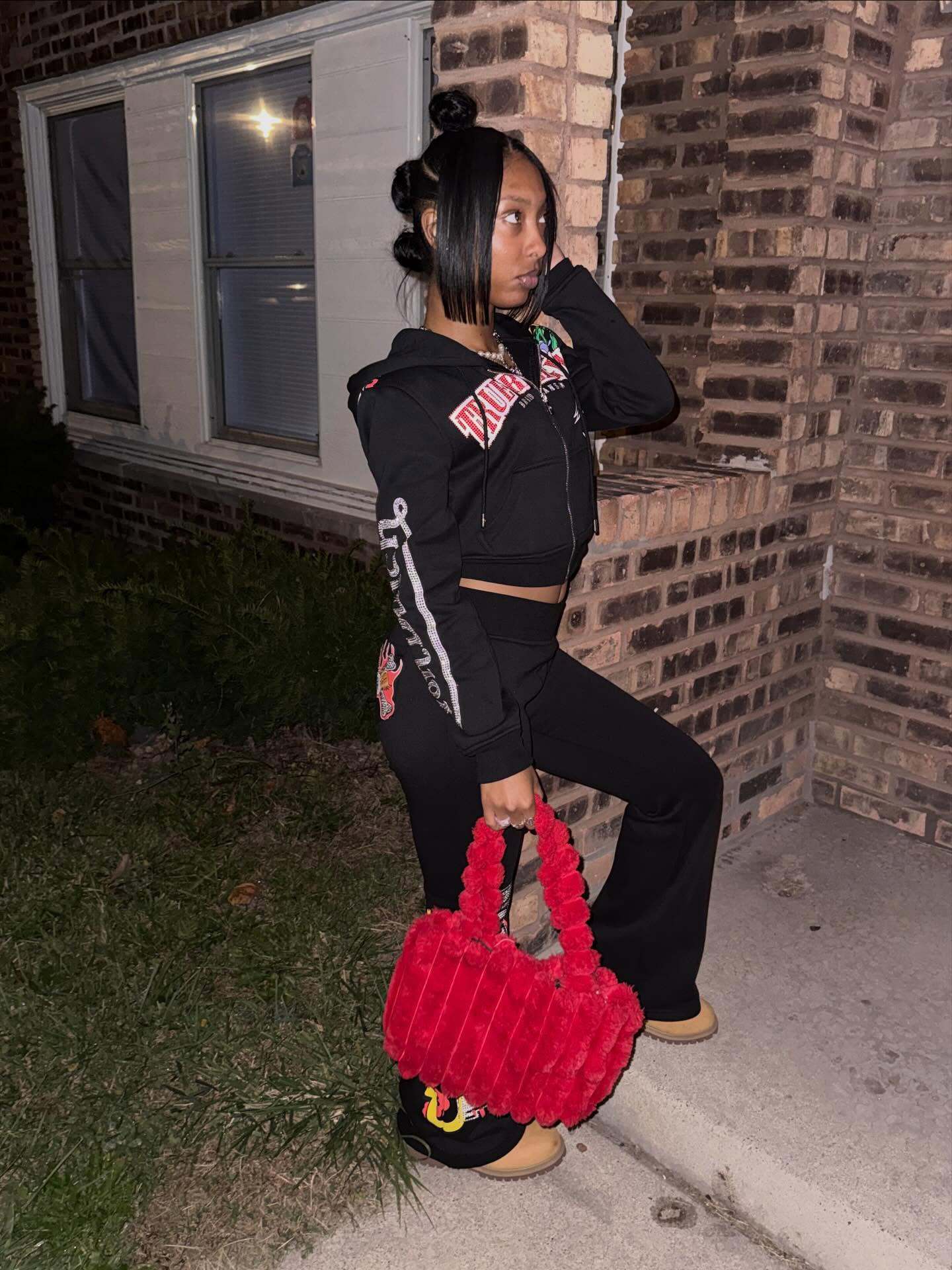 Women's Street Casual Printed Hoodie Pants Fashion Set