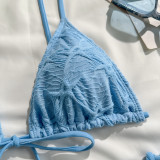 Women's Swimwear Fashion Sexy Halter Neck Tie Bikini Set Two-Piece Set