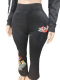 Women's Street Casual Printed Hoodie Pants Fashion Set