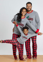 Family Christmas Print Long Sleeve Pajamas Matching Set Homewear
