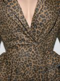 Women's Fashion Camo Print Turndown Collar Double-Breasted Long-Sleeve Outerwear