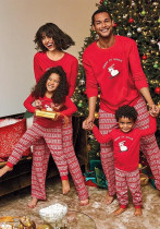 Family Christmas  Let It Snow  Letter Print Pajamas Matching Set