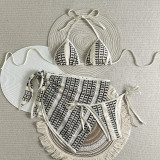 Women's Swimwear Fashion Sexy Three-Piece Bikini Set Mesh Skirt Set