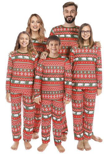 Family Christmas Print Pajamas Matching Set Homewear