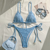 Women's Swimwear Fashion Sexy Halter Neck Tie Bikini Set Two-Piece Set