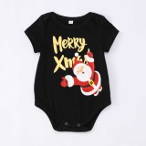 Family Christmas Short Sleeve Santa Claus Print Pajamas Matching Set