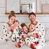Family Christmas Tree Bear Print Plaid Long Sleeve Pajamas Matching Set Homewear