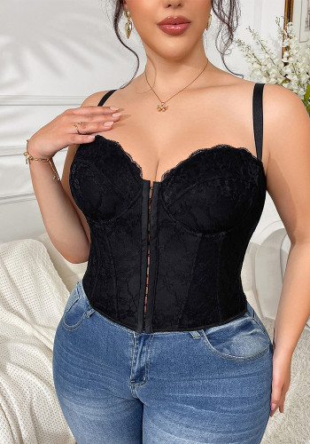 Plus Size Women sexy lace boning halter-neck Sexy Lingerie