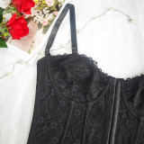 Plus Size Women sexy lace boning halter-neck Sexy Lingerie