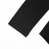 Women V-Neck Fur Collar Patchwork Solid Long-Sleeve Jumpsuit