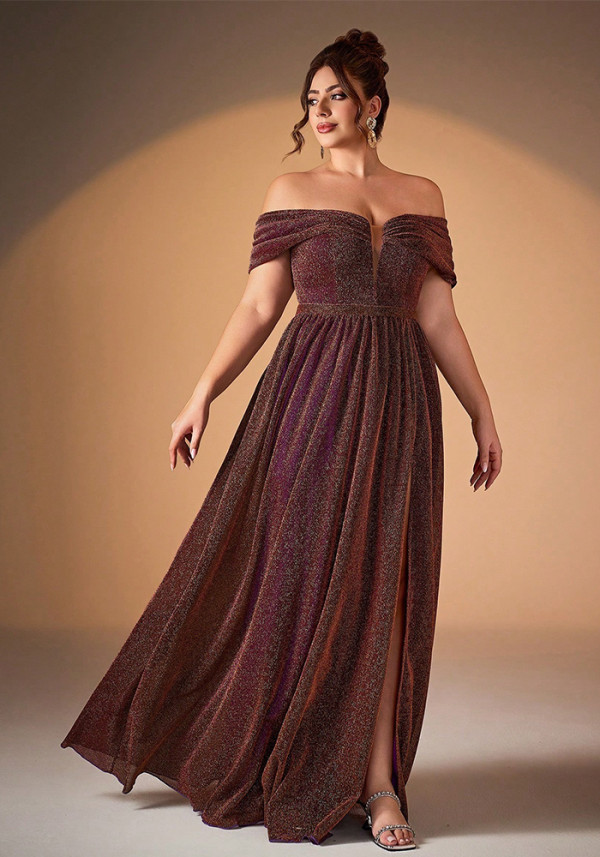 Plus Size Women Off-Shoulder Party Dress Dresses