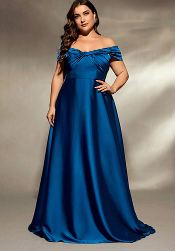 Women Off-Shoulder Puffy Elegant Evening Dress