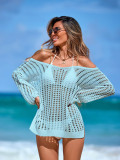 Women Summer V-Neck Sexy Hollowed-Out Beach Dress