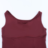 Women Top and Slit Skirt Two-Piece Set