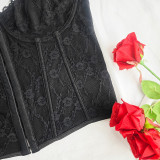 Plus Size Women sexy lace boning halter-neck Sexy Lingerie
