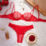 Women's Underwire Lace Lingerie Set