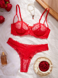 Women's Underwire Lace Lingerie Set