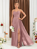 Women's Chic Strap Long Formal Party Slit Evening Dress