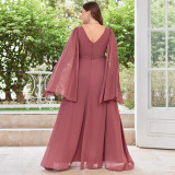 Women's Sexy V-neck Elegant Chic Long Evening Dress