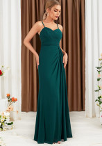 Women's Chic Strap Long Formal Party Slit Evening Dress