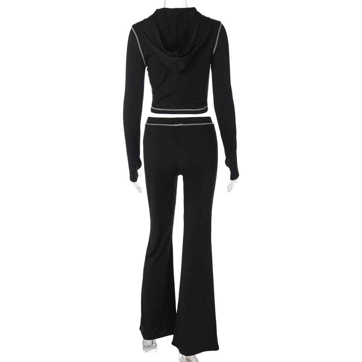 Women's Fashion Cartoon Printed Casual Sporty Hooded Long-sleeve Pants Set