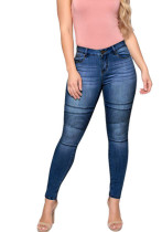 Women's Spring Sexy Stretch Tight Fitting Blue Denim Jeans