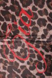 Women's Fashion Printed Casual Leopard Print Zipper Jacket and Pants Set