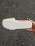 Plus Size Women pearl casual wedge sandals, platform sandals with rivets