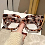 Women square large frame glasses