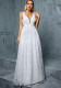 Women White V-Neck Formal Party Evening Dress