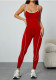 Women Seamless Color Block Yoga Bodycon Jumpsuit