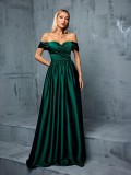 Women Prom Strapless Off-Shoulder Evening Dress