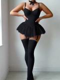 Women Sexy Lace Lace One-Piece Lingerie Two-Piece Set
