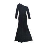 Women Mesh Long-Sleeved Sexy Off-Shoulder Dress