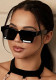 Women square frame sunglasses