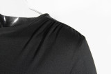 Women sexy bud-shaped solid strapless dress