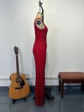 Women Sexy Straps Sequin Mesh Bodycon Evening Dress