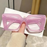 Women square large frame glasses