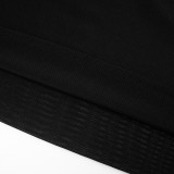 Women Winter Elegant Long-Sleeved V-Neck Mesh Mini Bodycon Dress