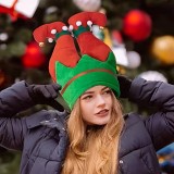 Women Christmas Items: Santa Hat, Elf Clown Pants Leg Hat