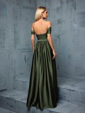 Women Prom Strapless Off-Shoulder Evening Dress