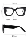 Women square large frame glasses