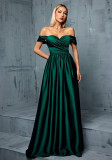 Women Prom Strapless Off-Shoulder Evening Dress