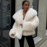 Autumn Winter Women's Faux Fur Short Coat