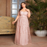 Plus Size Women Sexy Off-Shoulder Evening Dress for Bridesmaids