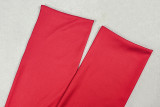 Women Pleated Solid Sexy Halter Neck V-Neck Sleeveless Dress