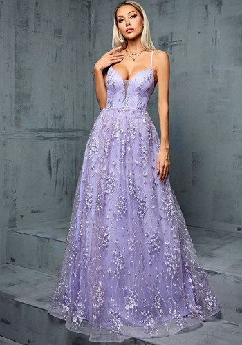 Women Camisole Sequin V-Neck Maxi Dress